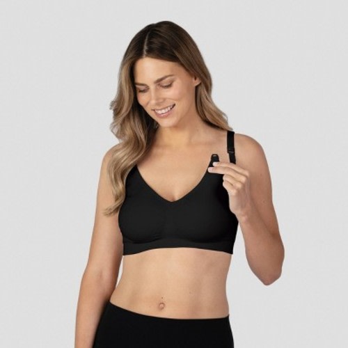 Bravado! BASICS Double Layer Seamless Maternity and Nursing Bra, Color: Black, Size: XL