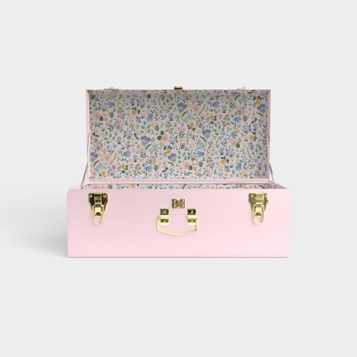 Rifle Paper Co. x Petite Keep Petite Trunk - Pink / Bramble Fields / Embroidery