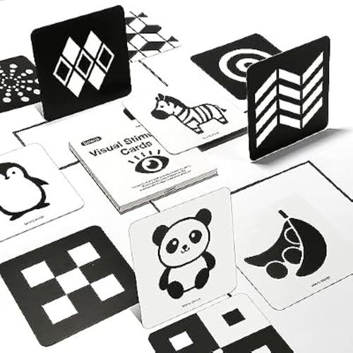 beiens High Contrast Baby Flashcards, Newborn Toy, Visual Stimulation Cards