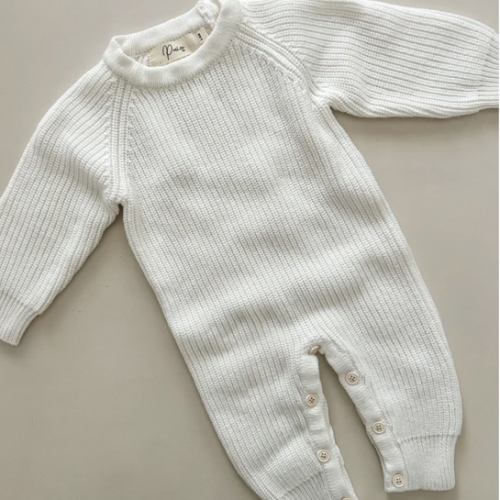 LONG RIBBED ROMPER | MILK – Petite Co au