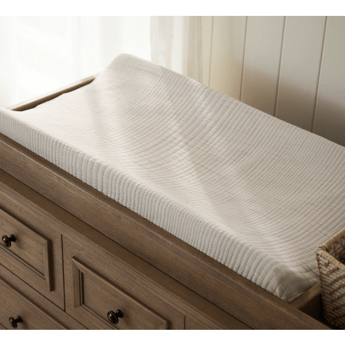 west elm x pbk Organic Matelassé Changing Pad Cover