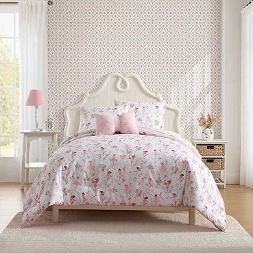 Laura Ashley Kids Ballerina Divas Pink Comforter and Sham Set