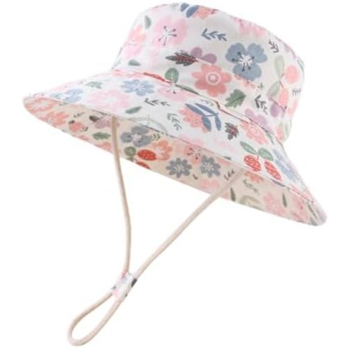 Bamery Baby Toddler Girls Bucket Hat Newborn Sun Hats for Boys Classic Infant Summer UV Protection Hats Kids Beach Cap