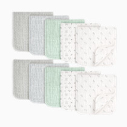 KeaBabies 10-Pack Lyra Muslin Burp Cloths - Nordic