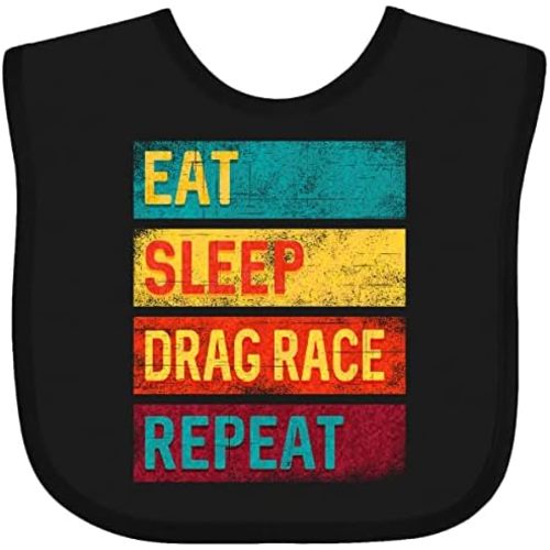 inktastic Drag Racing Eat Sleep Drag Race Repeat Baby Bib