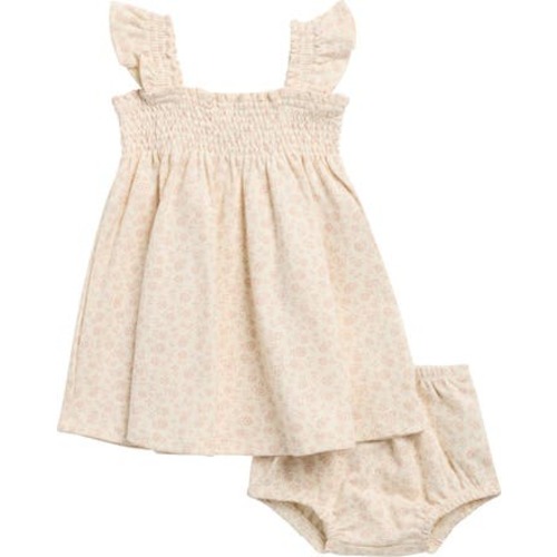 Smocked Organic Cotton Jersey Sundress & Bloomers Set, 3-6M
