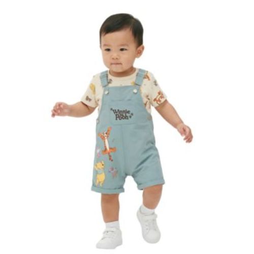 Baby Boys' Winnie the Pooh Short-Sleeve T-Shirt and Shortall, 2-Piece Set