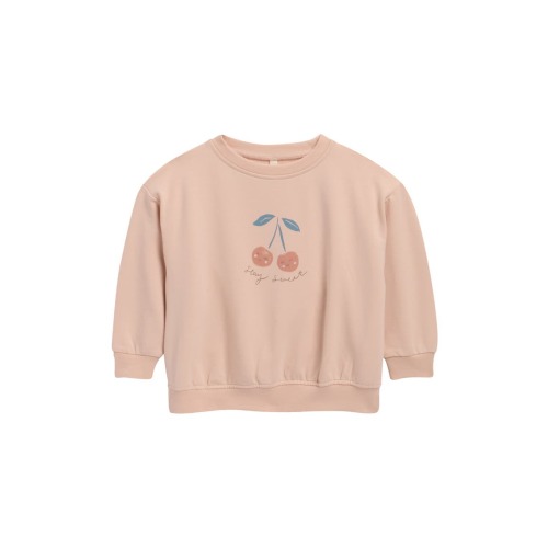 Cherry Relaxed Fit Stretch Organic Cotton Terry Sweatshirt