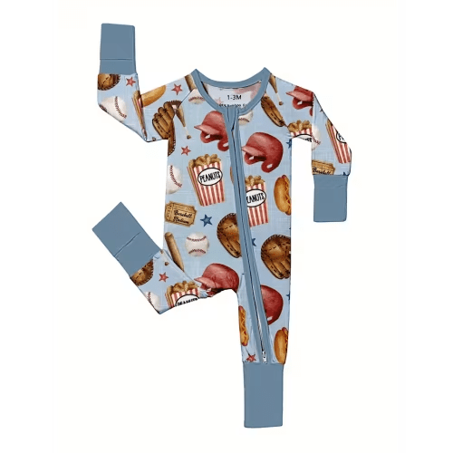 baseball themed bamboo fiber baby onesie im a - Temu