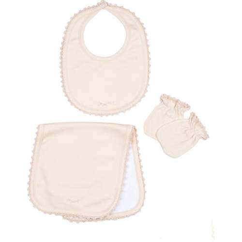 Bib/Mittens/Burp Cloth Set, Pink - Wild Wawa | Maisonette