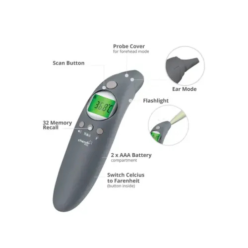 Cherub Baby Ear & Forehead Thermometer slate | Baby Bunting AU