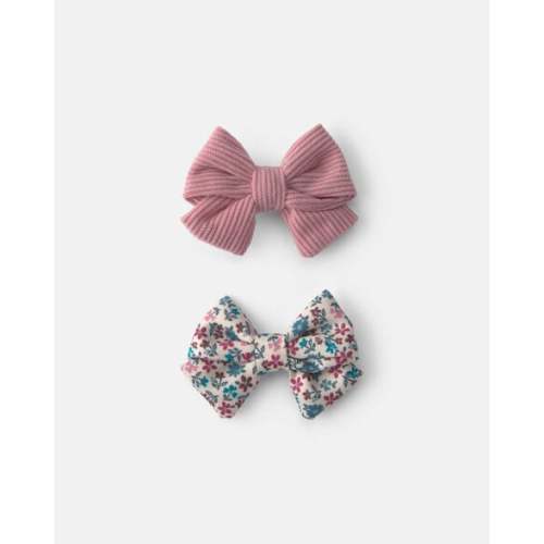 Toddler Girl 2-Pack Bow Floral Hair Clips | Carter's