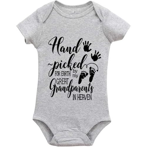 Hand Picked For Earth by My Great Grandparents In Heaven Newborn Onesie Unisex Bodysuit Rompers