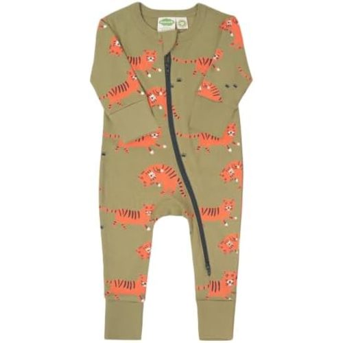 PARADE Organic Signature Print '2-Way' Zip Romper