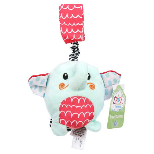 Spark Create Imagine Travel Chime, Blue Elephant Plush Toy
