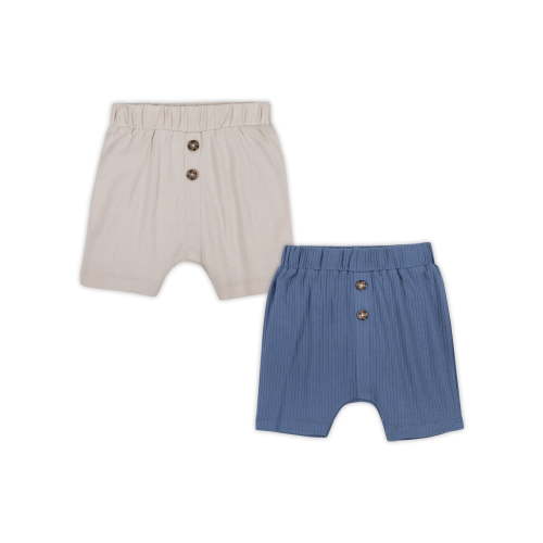 Little Star 100% Organic Cotton 2-Pack Baby Boy Knit Shorts