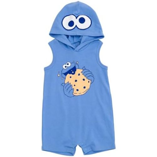 Sesame Street Hooded Cosplay Romper Newborn to Little Kid Sizes (0-3 Months - 5)
