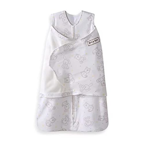 HALO 100% Cotton Sleepsack Swaddle, 3-Way Adjustable Wearable Blanket, TOG 1.5, Floppy Friends, Newborn, 0-3 Months