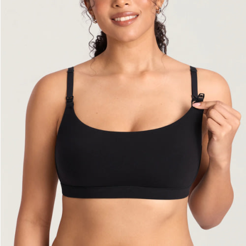 Cotton Scoop Neck Nursing Bralette