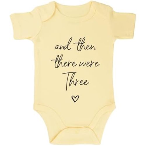 And Then There Were Three Bodysuit for Baby Pregnancy Announcement Bodysuit for Grandparents Unisex Infant