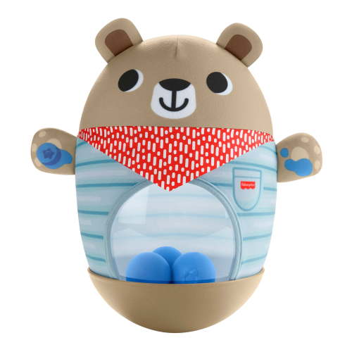 Fisher-Price Friendship Forest Bat & Wobble Inflatable Bear Roly-Poly Activity Toy for Baby
