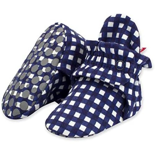 Zutano Unisex Organic Cotton Baby Booties, Stay-On and Non-Slip, Newborn to Toddler