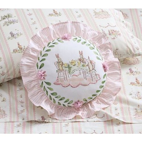 Riley Sheehey Bunny Tea Party Pillow , One Size , Multi