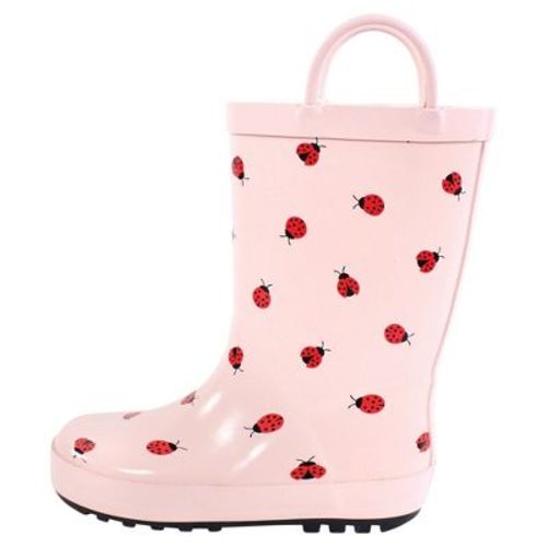 Hudson Baby Infant Girl Rain Boots, Ladybugs, 6 Toddler