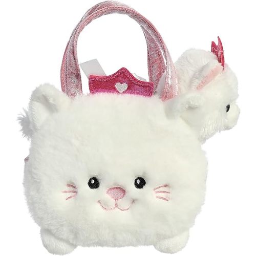 Aurora® Fashionable Fancy Pals™ Pearl Kitty™ Stuffed Animal - On-The-go Companions - Stylish Accessories - White 7 Inches