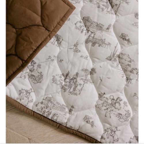 Western Toile Quilted Playmat