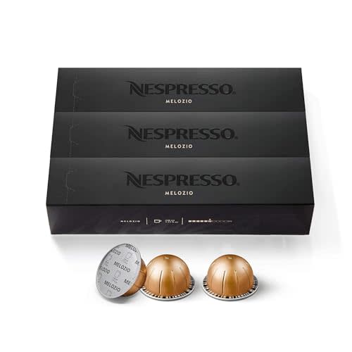 Nespresso Capsules Vertuo, Melozio, Medium Roast Coffee, 30-Count Coffee Pods, Brews 7.8oz.