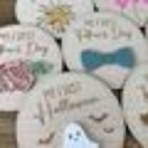 Baby's First Holiday Milestone Rounds: Photo Prop Set, newborn, first year