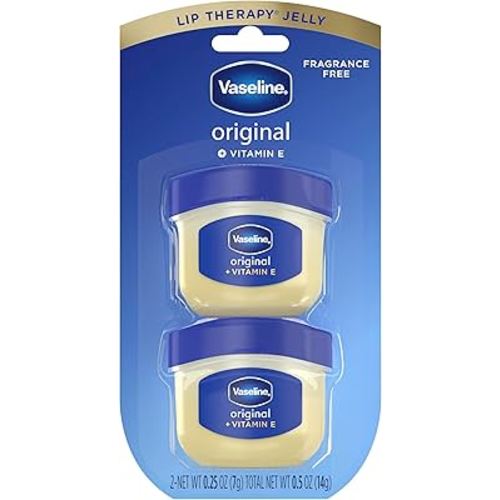 Vaseline Lip Therapy 2 Pack Original Mini For Dry, Chapped Lips Hydrating Lip Balm 0.5 oz