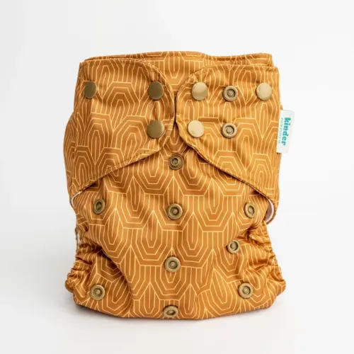 Abstract: Essentials Pocket Cloth Diaper with Athletic Wicking Jersey, Grows with your Baby - Warm Weave, Art Deco Series
