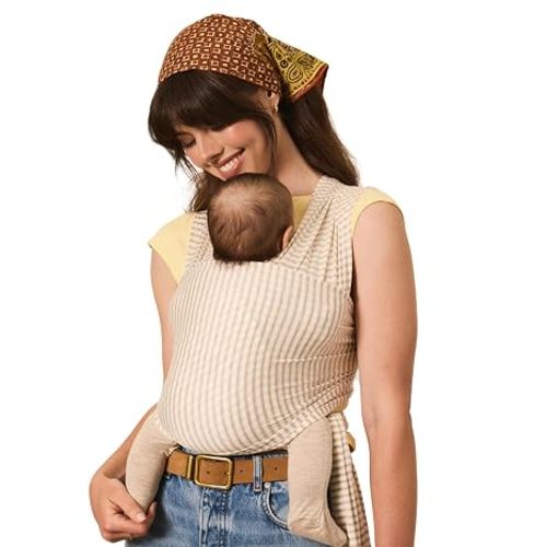 Solly Baby Wrap, Buttery-Soft Baby Carrier Newborn to Toddler 8-25 Lbs., Lightweight & Hands-Free Wrap, Breathable Summer Carrier, Baby Wearing & Postpartum Essential, New Mom Gift, Driftwood Stripe