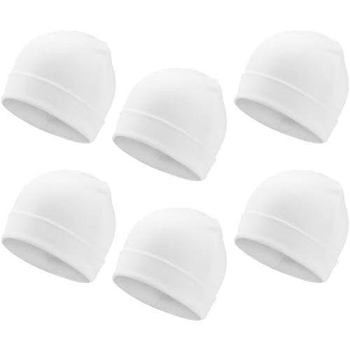 DRESHOW BQUBO 6 Pack Baby Beanie Hats for Unisex Infant Toddler Cotton Beanie Newborn Hospital Hat for Boys Girls 0-6 Months