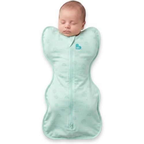 Love to Dream Organic Cotton Swaddle, Baby Sleep Sack, Swaddle Up Self-Soothing Swaddles for Newborns, Get Longer Sleep, Secure Fit Helps Calm Startle Reflex, 1.0 TOG Sleep Sack, Mint Celestial Dot