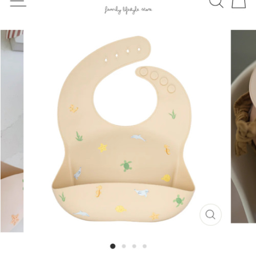 Silicone Bib Hawaiian Sea Animals – Adjustable & BPA-Free