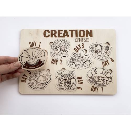 Creation Puzzle | Genesis 1, Wooden Bible Puzzle
