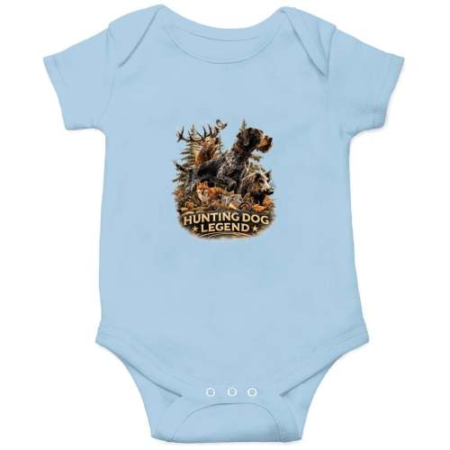 German Wirehaired Pointer Dog Legend Baby Onesies