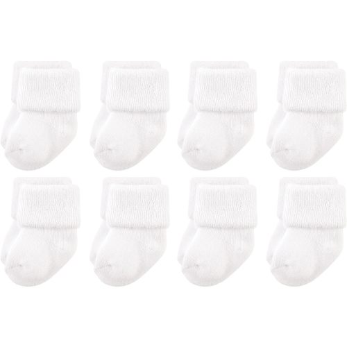 Luvable Friends baby boys Newborn and Terry Socks, White, 0-6 Months US