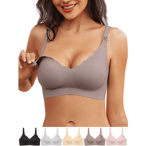 Xdegoge Nursing Bras for Breastfeeding No Underwire Seamless Comfortable Maternity Bras Wireless Full Coverage Support Pregnancy Soft Bralette