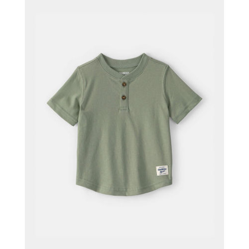 Baby Boy Short-Sleeve Henley T-Shirt - Olive - OshKosh B'gosh | Carter's
