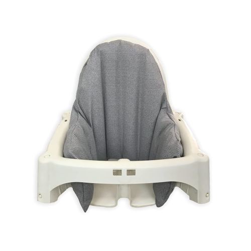 High Chair Cover for IKEA Antilop,Cotton Cover for Inflatable Cushion, Cushion Cover for High Chairs for Babies and Toddlers, High Chair Accessories (Rolled Grey)