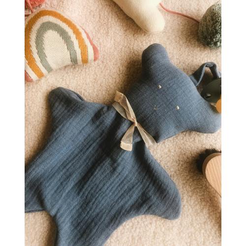 Cachou the Lovey with Removable Wood Teething Ring