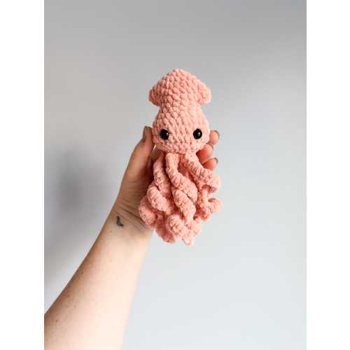 Mini Squid Plushie | Small Squid Doll | Baby Shower Squid Toy | Ocean Nursery Theme | Ocean Plushies | Wolf & Co Threads