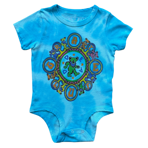 Grateful Dead Kaleidoscope Onesie - Blue Tie Dye