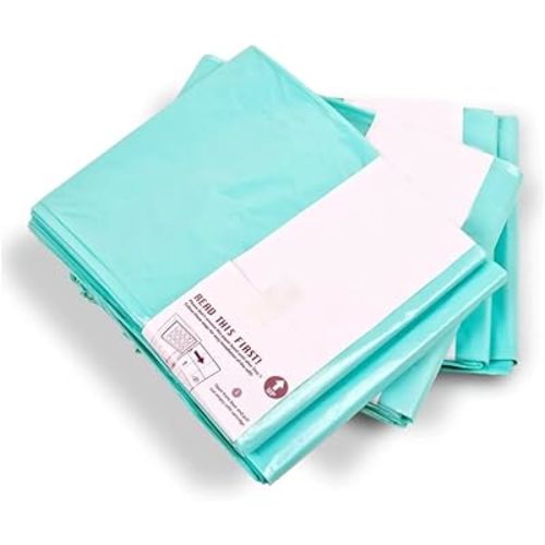 Liner Refills Compatible with Korbell 16L Bin - 4 Rolls/48m, Holds Up to 660 Nappies, Tear and Leak-Resistant, Diaper Disposal Bags