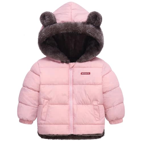 Fairy Baby Infant Baby Winter Coat Cute Teddy Bear Hooded Jacket Warm Fleece Outerwear Windproof Toddler Boys Girl 6M-4T