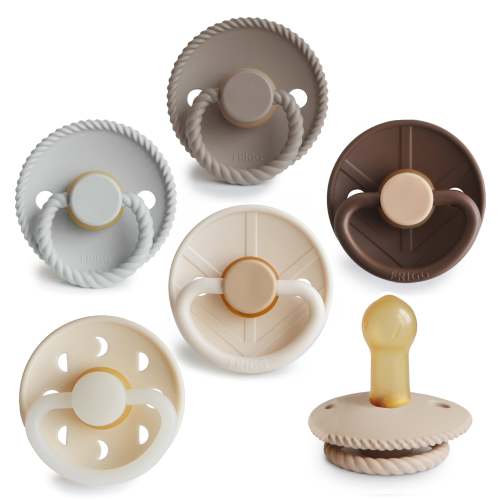 FRIGG Natural Rubber Pacifier 6-Pack